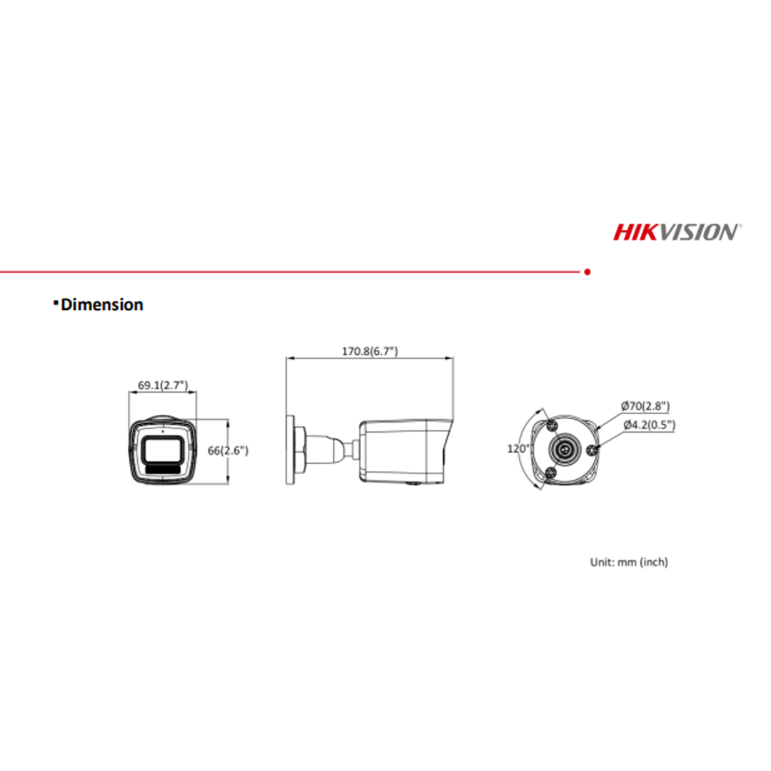 hikvision ds-2cd1043g2-liuf 4MP 4mm Smart Hybrid Light Sesli POE IR Bullet Kamera - 40m Gece Görüşü, İnsan ve Araç Tespiti, IP67