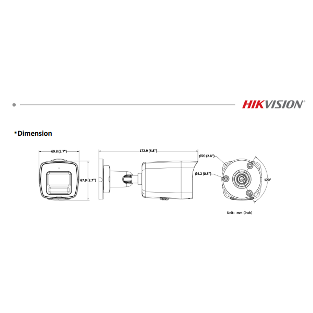 hikvision ds-2cd1047g2h-liuf 4MP Sesli ColorVu Smart Hybrid Light IP POE Bullet Kamera - 40m Gece Görüşü, IP67
