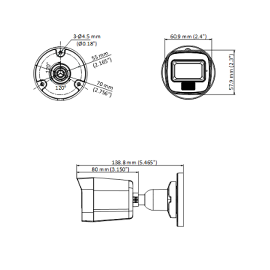 hikvision ds-2ce16d0t-exlpf 2MP 3.6mm Lens Smart Hybrid HD-TVI 4-in-1 Mini IR Bullet Kamera - 20m Gece Görüşü