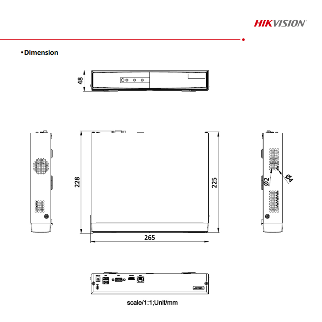 hikvision ds-7104ni-q1/m 4 Kanal 6MP NVR Kayıt Cihazı ek görsel
