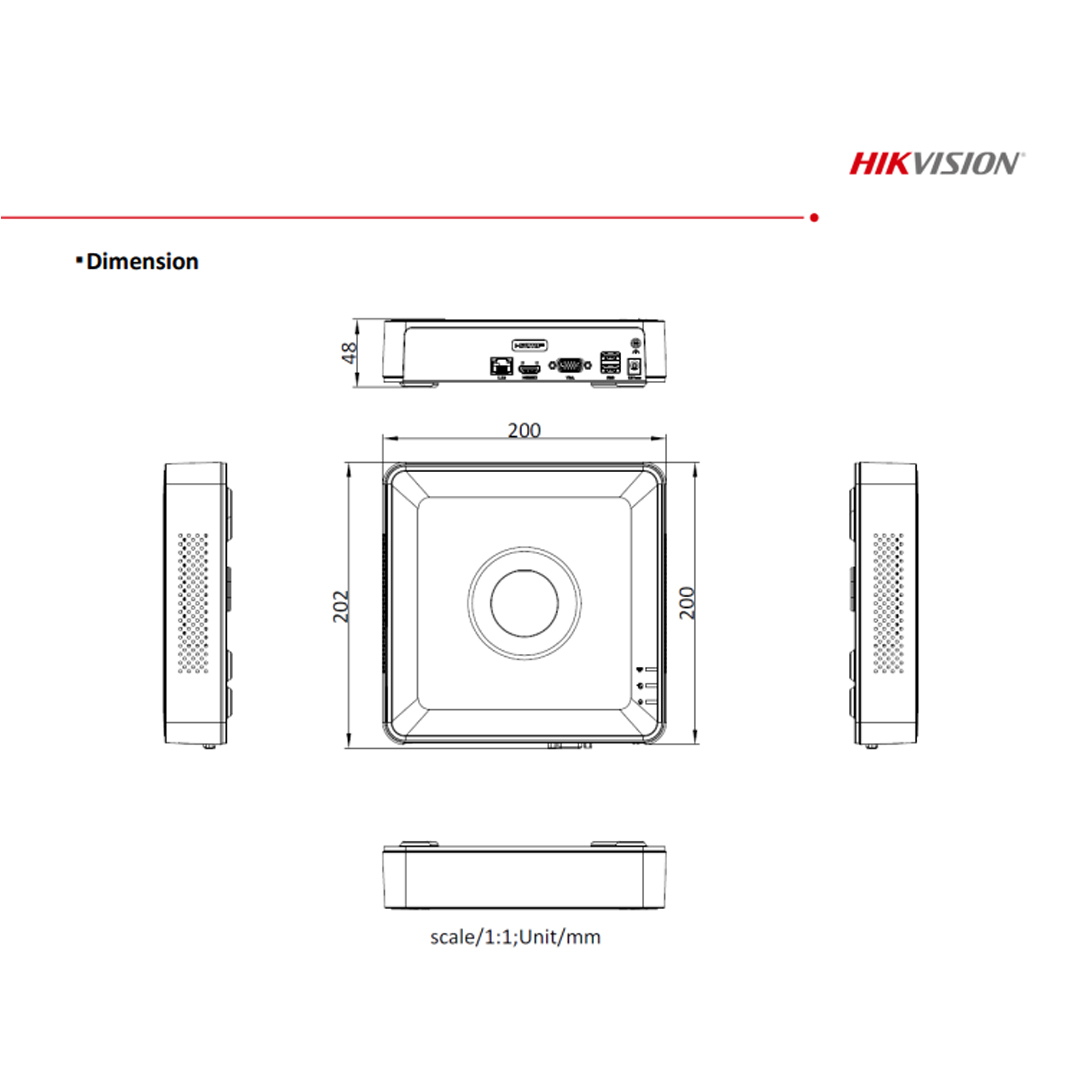 hikvision ds-7104ni-q1 4 Kanal 6MP NVR Kayıt Cihazı