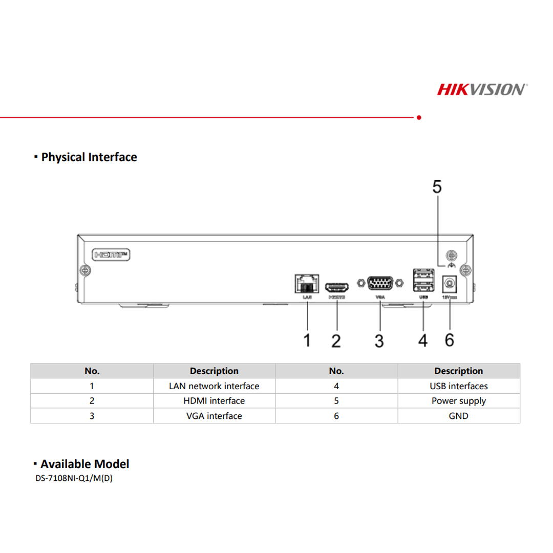 hikvision ds-7108ni-q1/m 8 Kanal NVR Kayıt Cihazı