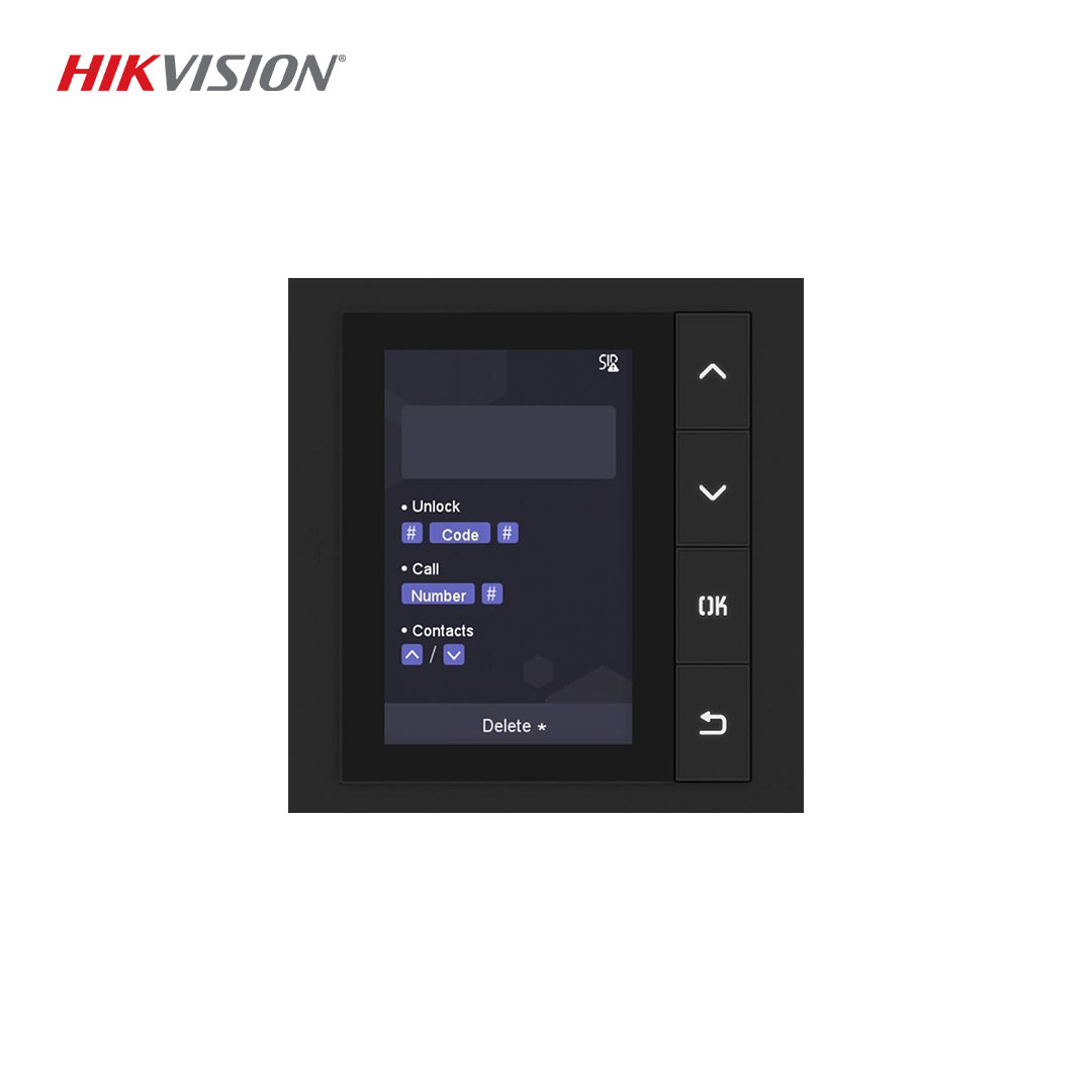 Hikvision DS-KD-DIS KD8 Serisi Modüler Kapı İstasyonu Ekran Modülü – 3.5" LCD, IP65, 2000 Kişi Kapasitesi