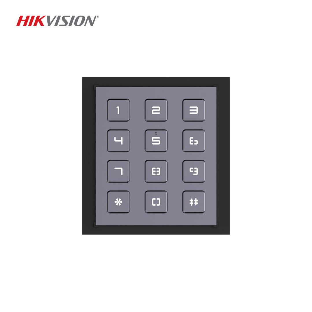 Hikvision DS-KD-KP KD8 Serisi Modüler Kapı İstasyonu Tuş Takımı Modülü – IP65, IK07 Koruma, Dış Mekan Kullanımı