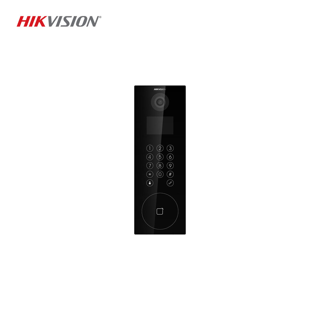 Hikvision DS-KD8103-E6 3.5 İnç Plastik IP Kapı İstasyonu – 2MP HD Kamera, M1 Kart Okuyucu, IP65